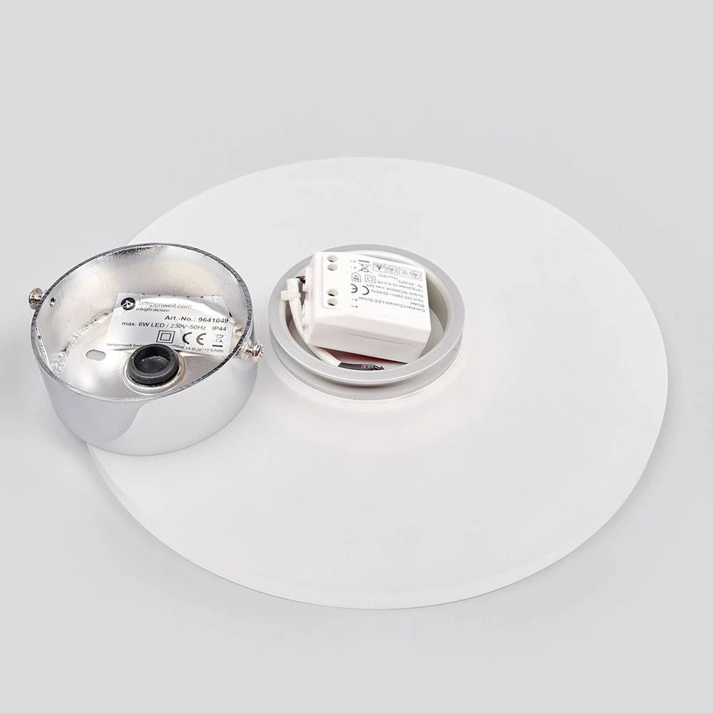 B-Ware Lindby Deckenlampe Deckenleuchte Led Weiß Satiniert Chrom Warmweiß Dekorativ Tar