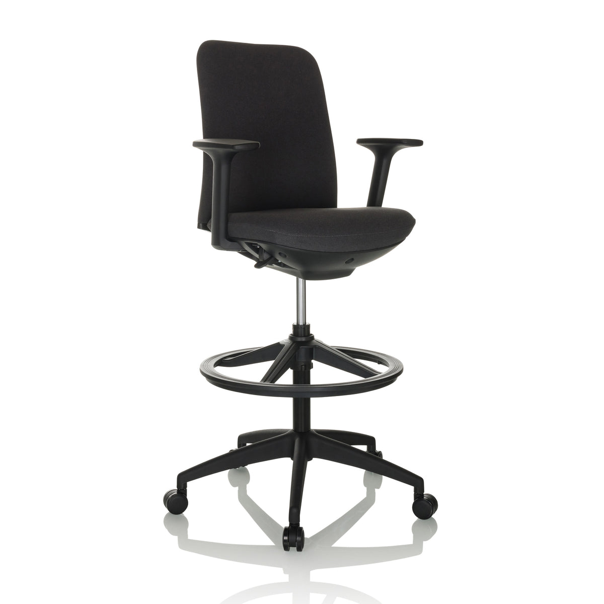hjh OFFICE Arbeitsstuhl Counterstuhl Drehstuhl NESTORA WORK Stoff schwarz - 4064323036227