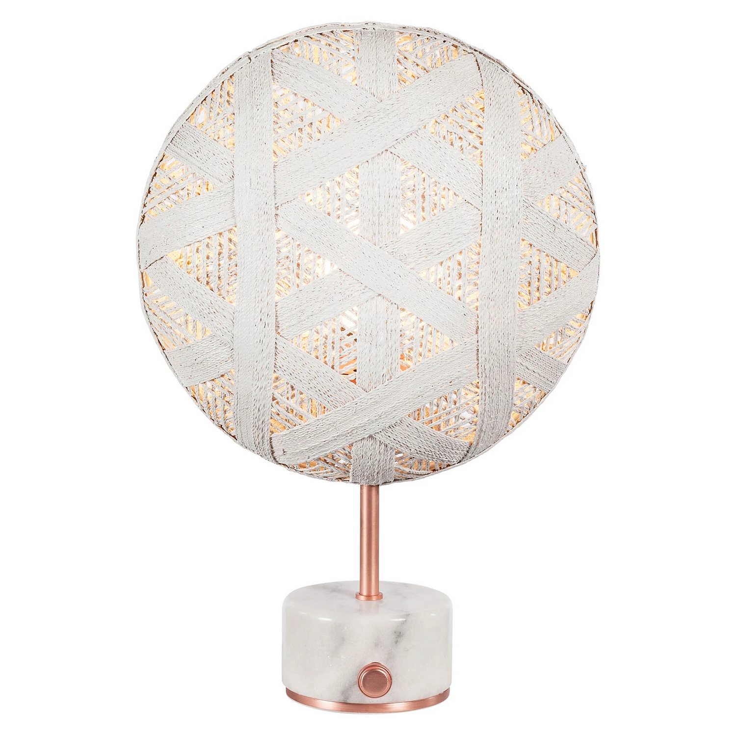 Forestier Chanpen S Hexagonal Tisch Tischlampe Tischleuchte Leuchte kupfer/weiß