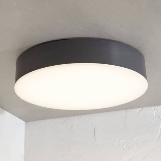 Lindby LED-Außendeckenlampe Lahja Lampe Leuchte Deckenlampe LED 18W dunkelgrau