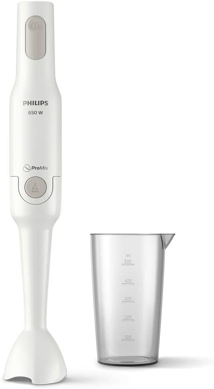 Philips ProMix Stabmixer HR2531/00 650 W Messbecher Pürierstab Mixer weiß