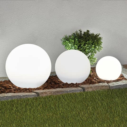 Lindby 3er Set Led Solarlampen Solarleuchten Gartenlampe Leuchte Lago Kugeln387 B-Ware