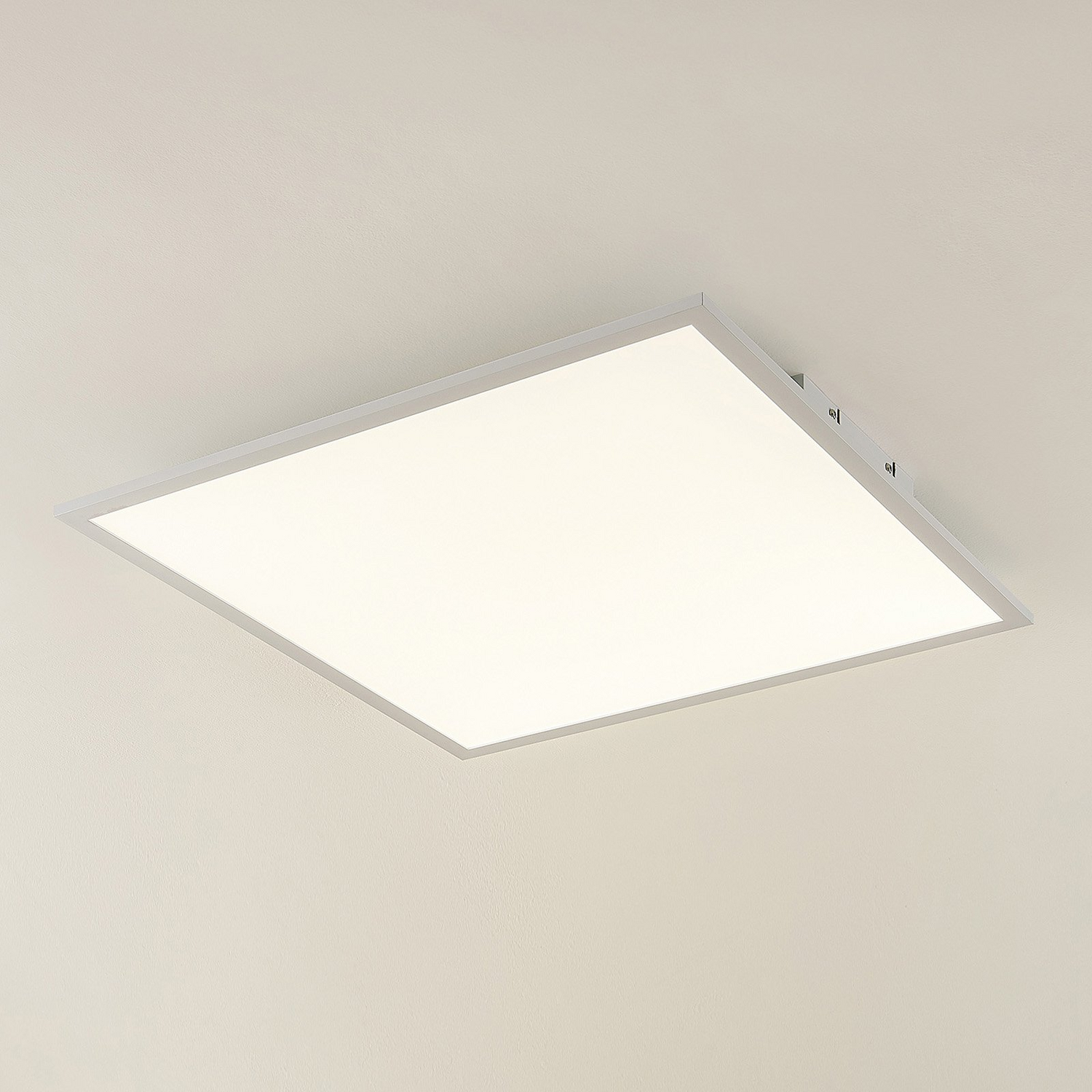 B-Ware Lindby Led Panel Deckenleuchte Raumbeleuchtung Quais Aluminiumrahmen Weiß Quadra