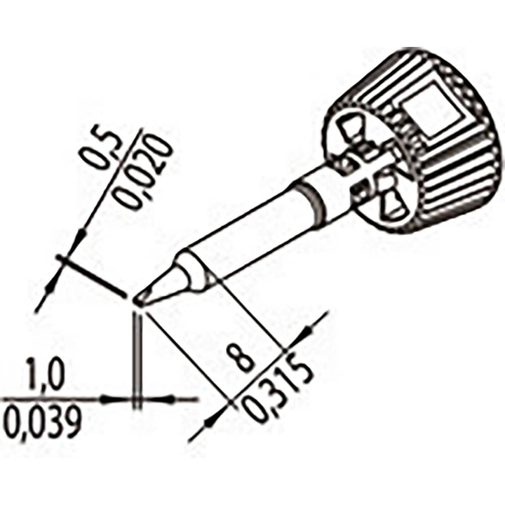Ersa 0142CDLF10/SB Lötspitze Löten Spitze Zubehör Meißelform Spitzen-Größe 1 mm