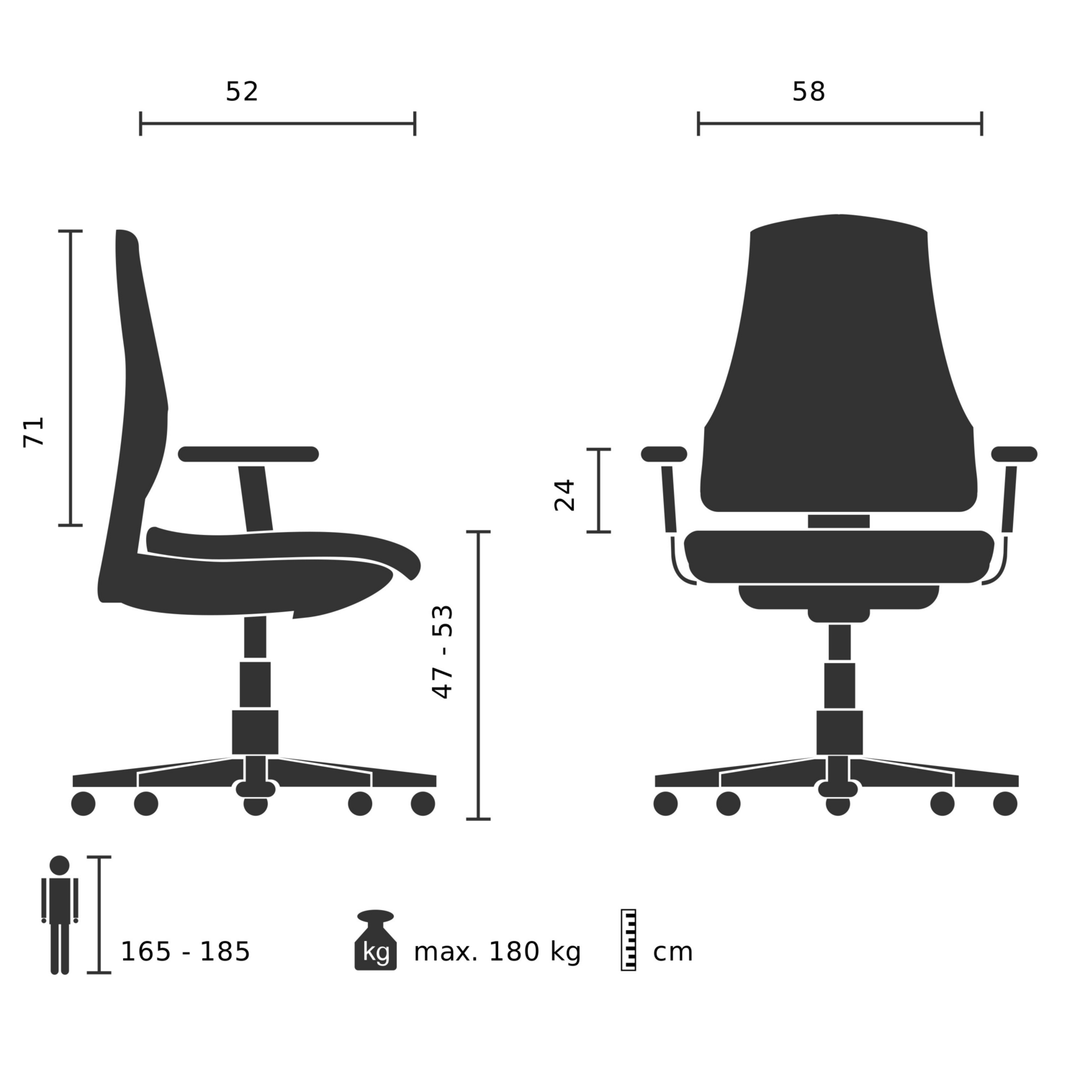 hjh OFFICE RELAX XXL B Drehstuhl Stuhl Bürostuhl Schreibtischstuhl Sitz