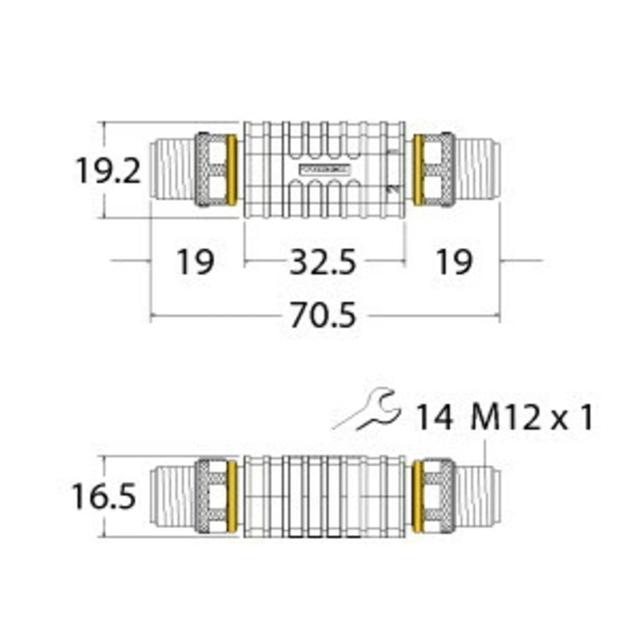 Turck 6628076 Sensor-/Aktor-Adapter Verbindungsadapter Sensoradapter Adapter