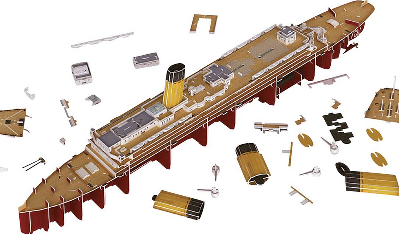 Revell 00154 Rv 3 D Puzzle Rms Titanic Led Edition Puzzle Modellbau Spielware B-Ware