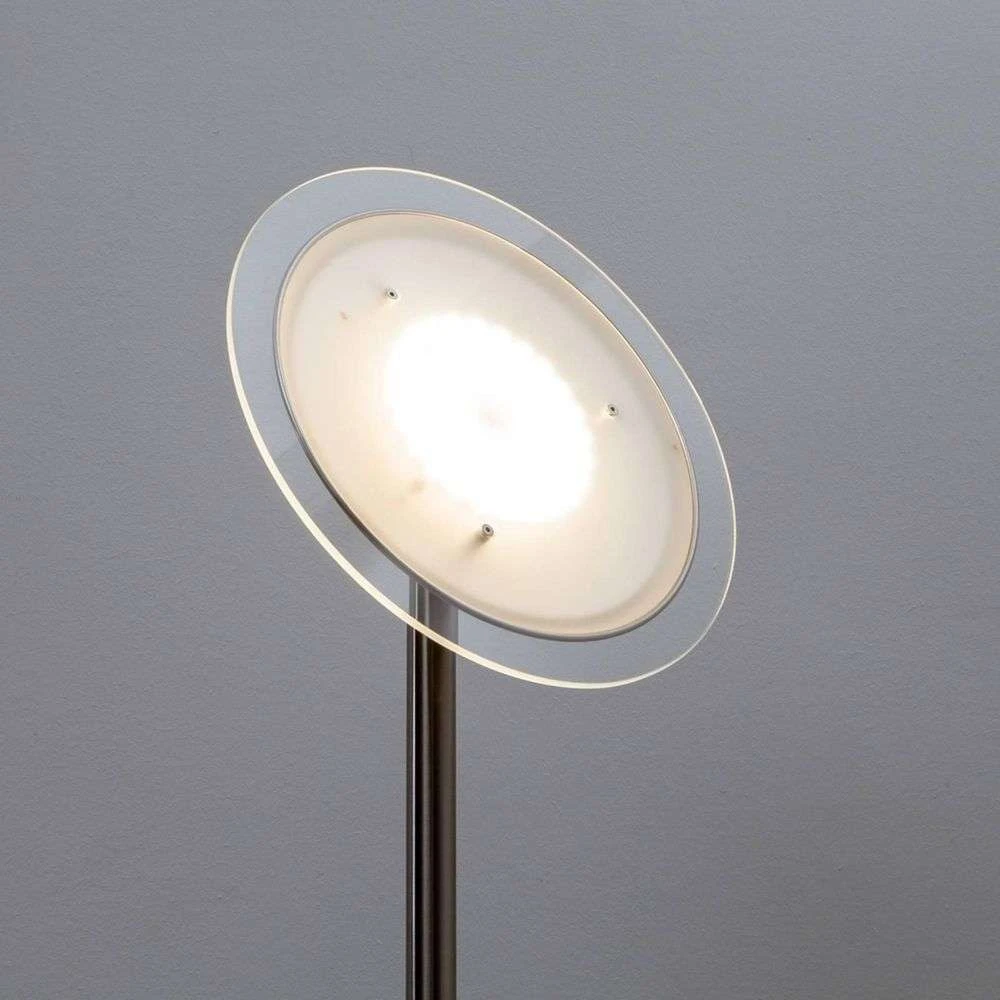 Plafonnier LED Lindby Malea, lampadaire, lampe, luminaire, nickel mat