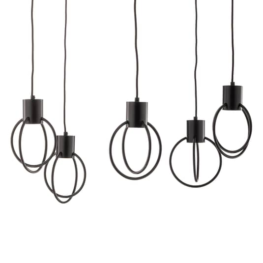 Euluna Hängeleuchte Hängelampe Lampe Leuchte Aura 5 Fünfflammig E27 Schwarz B-Ware - 5902335265411