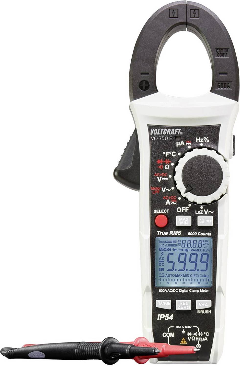 VOLTCRAFT VC-750 E Stromzange Handmultimeter Multimeter Messgerät Messzange