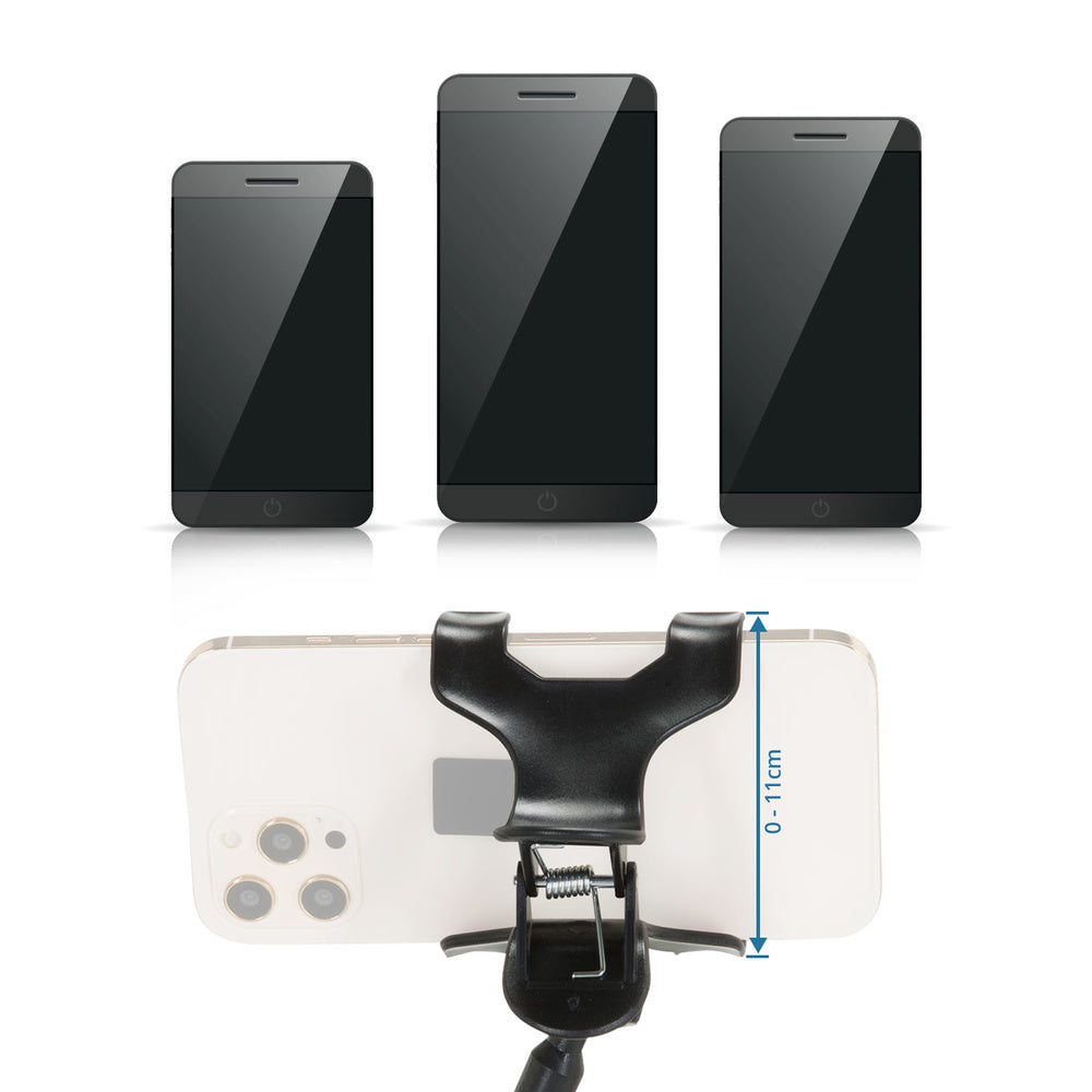  hjh OFFICE Handyhalterung FLEXMOBI Klemmfuß / Schwanenhals ABS Kunststoff - 4064323013204