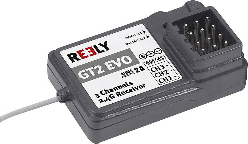 B-Ware Reely Gt2 Evo Fs A3 3 Kanal Empfänger 2,4 G Hz Stecksystem Jr 4   6.5 V