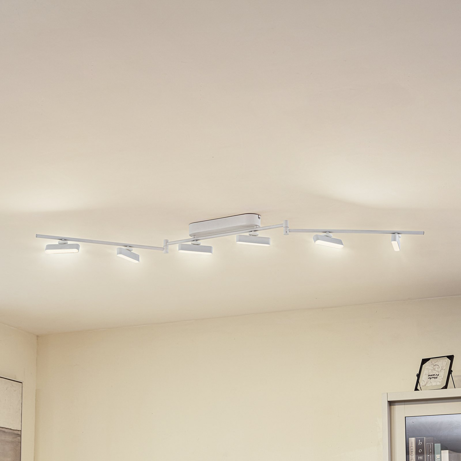 Spot LED Lindby Eldrin, plafonnier, blanc, 6 LED, guide de lumière 696, produit de seconde main 