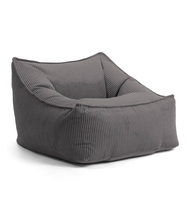 mokebo Der Lümmel Sitzsack Sessel Cord  XXL Sitz Sessel Relaxsessel Anthrazit