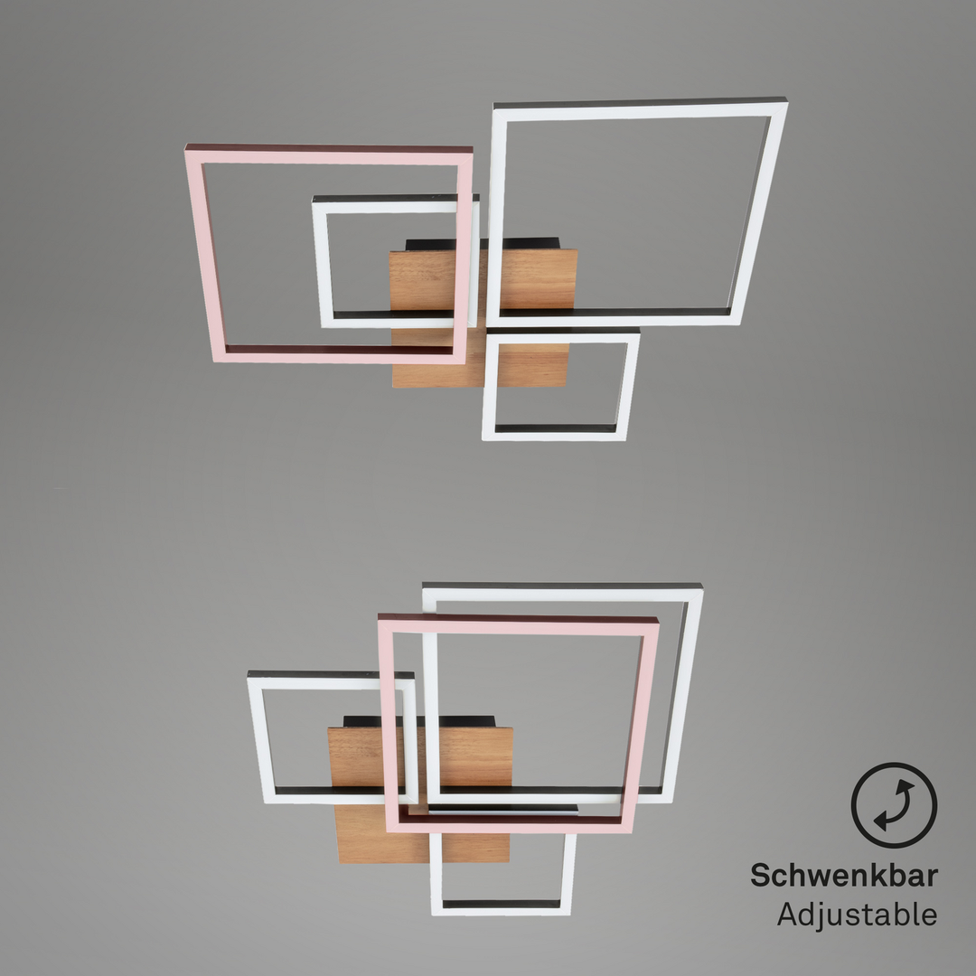 Briloner Led Deckenlampe Deckenlampe Leuchte Frame Step Dim 4 Flammig Holz975 B-Ware