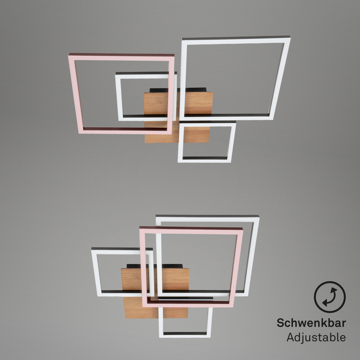 Briloner Led Deckenlampe Deckenlampe Leuchte Frame Step Dim 4 Flammig Holz975 B-Ware
