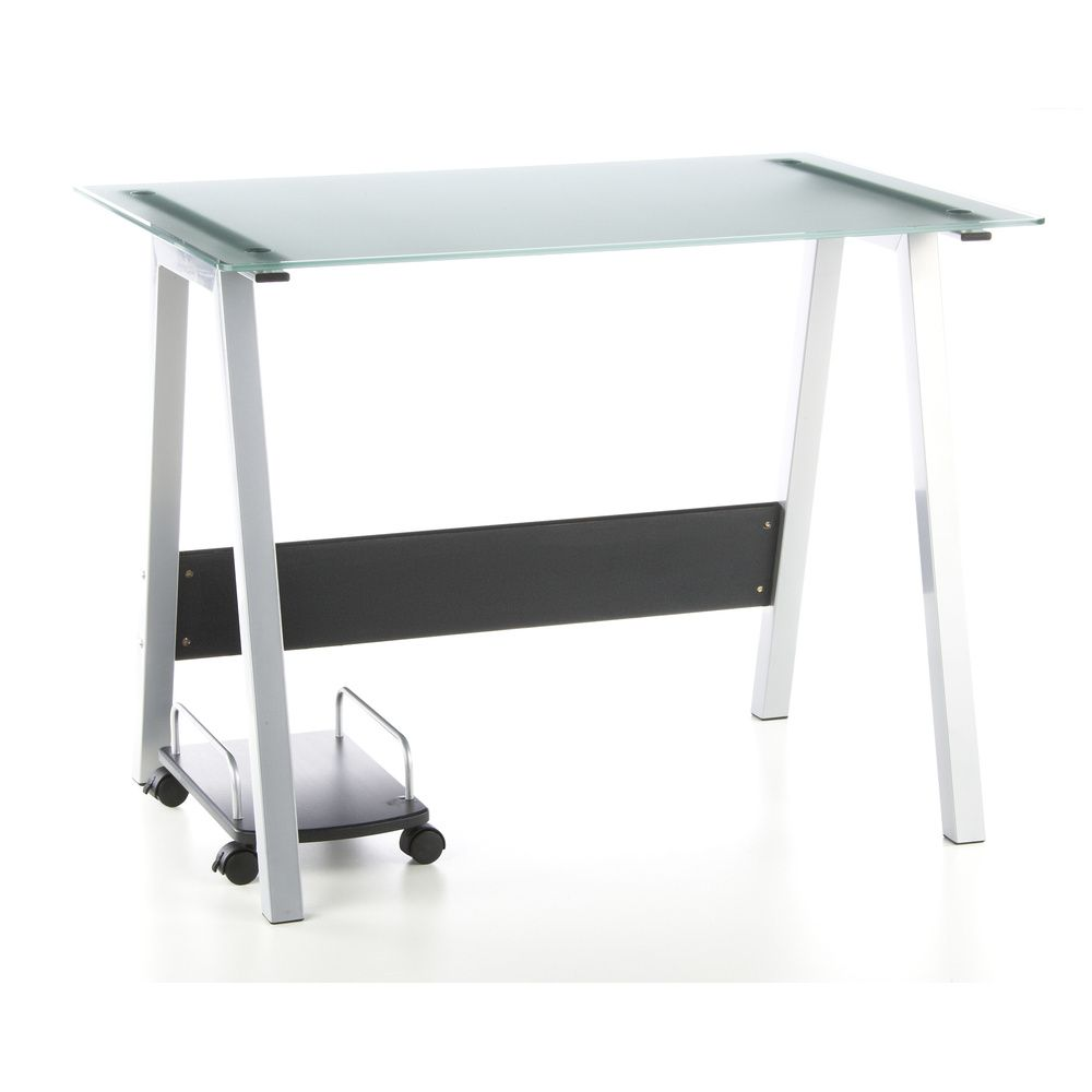 Hjh Office  Computertisch Schreibtisch Glastisch Delphi Satin G Tisch Bürotisch B-Ware - 4260182535523