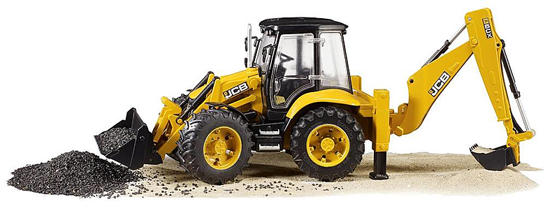 B-Ware Bruder Jcb Cx Eco Baggerlader Lenkbar 4 Radlenkung 1:16 Kippbare Frontschaufel