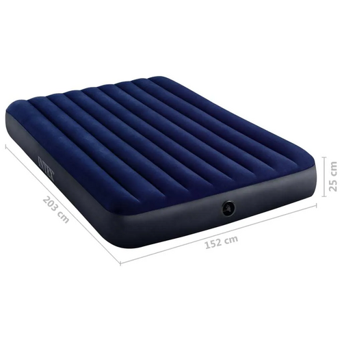 B-Ware Intex Luftbett Dura Beam 152x203x25 Gästebett Aufblasbett Bett Luftmatratze Blau