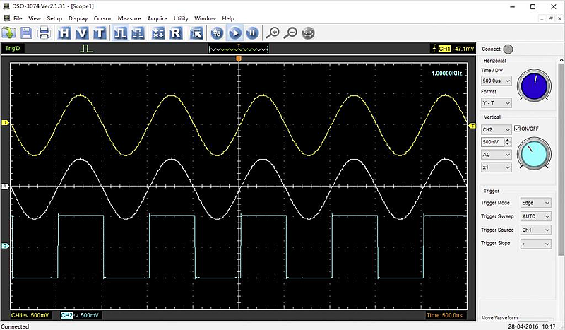 B-Ware Voltcraft Dso 3074 Usb Oszilloskop Usb 70 M Hz 4 Kanal 250 M Sa/S 16 Kpts 8 Bit