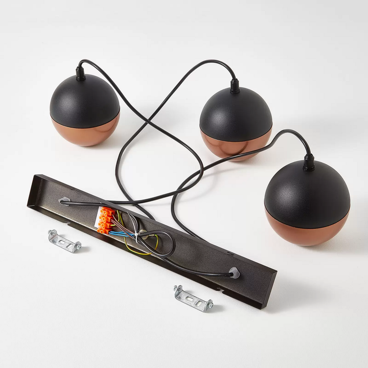 Hängeleuchte Midnight in Schwarz/Kupfer lang Hängelampe Lampe Leuchte Licht GU10