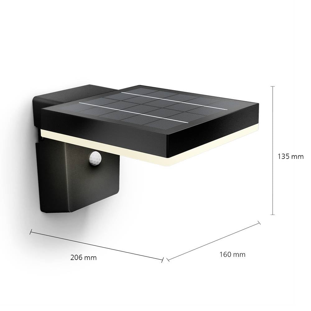 B-Ware Philips Lighting Zonal 8720169265745 Solar Außenwandleuchte Mit Bewegungsmelder