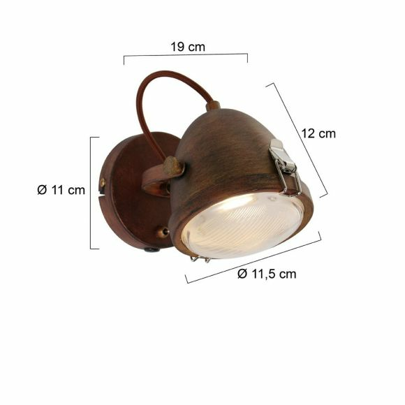 Steinhauer Mexlite Wandstrahler Wandleuchte Wandleuchte Strahler Lampe Braun GU1