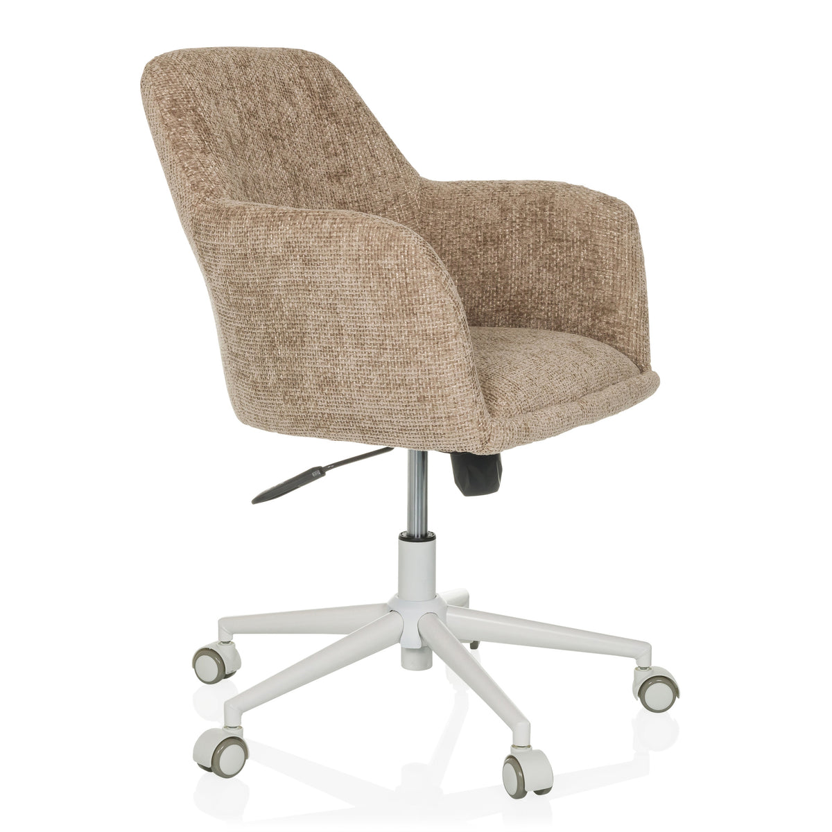 hjh LIVING Bürostuhl Drehstuhl Home Office beige Bouclé Stoff höhenverstell649 - 4064323038894