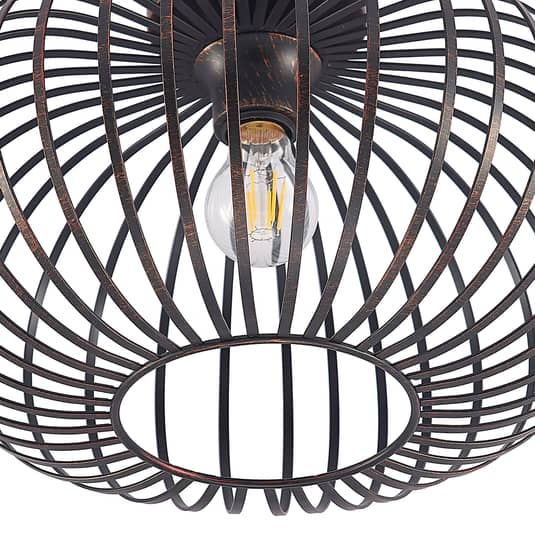 B-Ware Lindby Rosalea Deckenlampe Deckenlampe Lampe Leuchte Decke Kupfer Schwarz E27