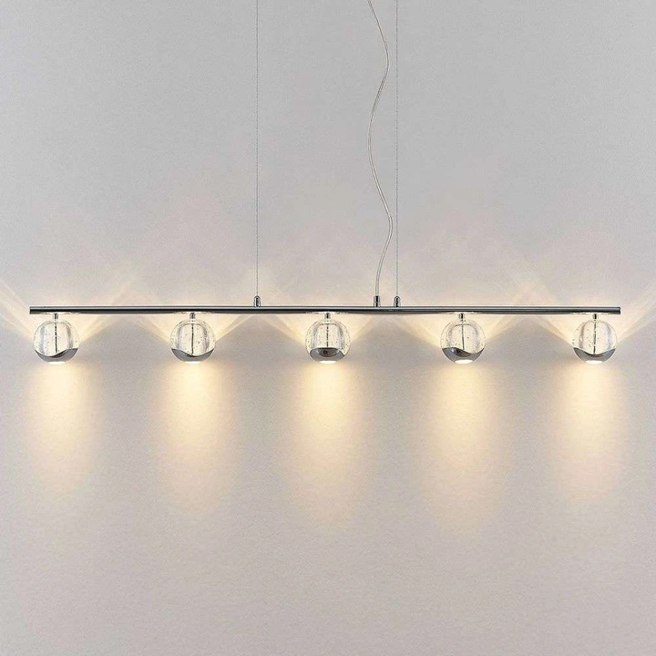 Lucande Kilio Led Hängeleuchte Hängeleuchte Hängelampe Leuchte 5 Flammig Chrom B-Ware - 4251911744002