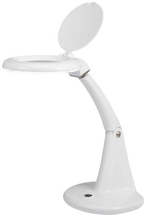B-Ware Toolcraft Lupenleuchte Tischlampe Led Vergrößerungslampe Weiß Standfuß