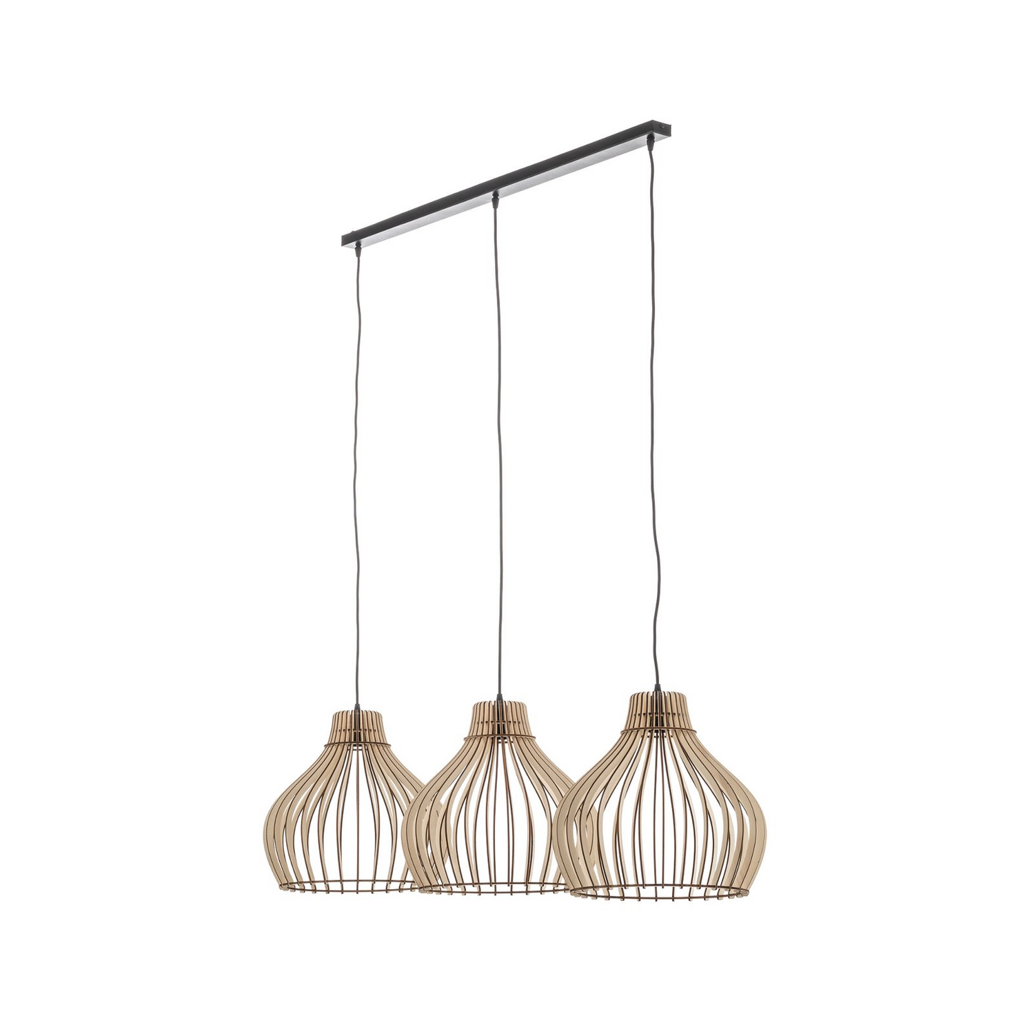 Euluna Barrel Hängeleuchte Deckenlampe Pendelleuchte Lampe E27 Holzschirm H54 B-Ware - 5907623620583