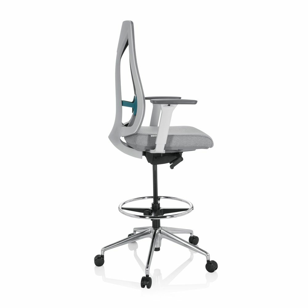 B-Ware Hjh Office Arbeitsstuhl Arbeitshocker Halifax Work Stoff Counterstuhl Hocker694