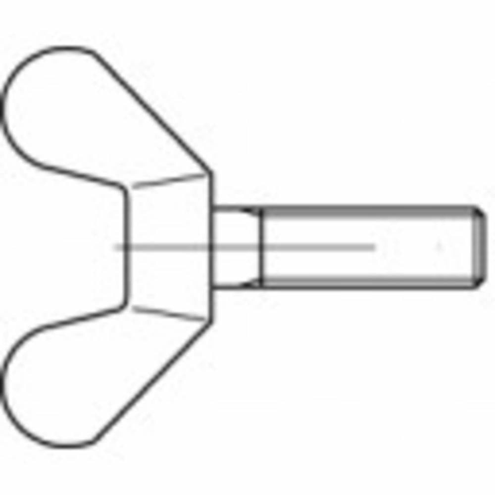 TOOLCRAFT 1060614 Flügelschrauben M10 40 mm DIN 316 Edelstahl A2 10 St.