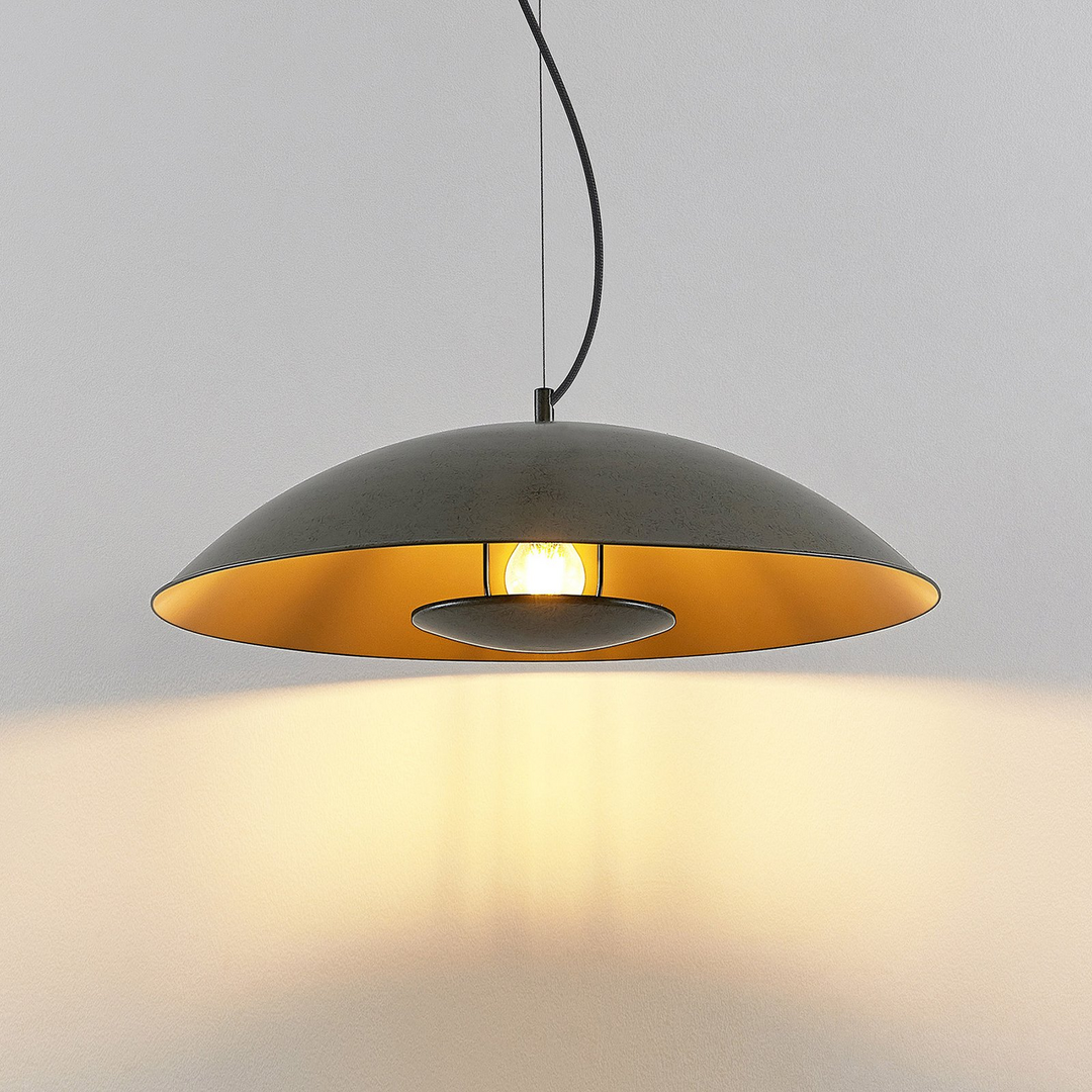 Lindby Emilienne Pendelleuchte Deckenlampe Hängeleuchte E27 Stahl Dunkelgrau100 B-Ware - 4251911749823