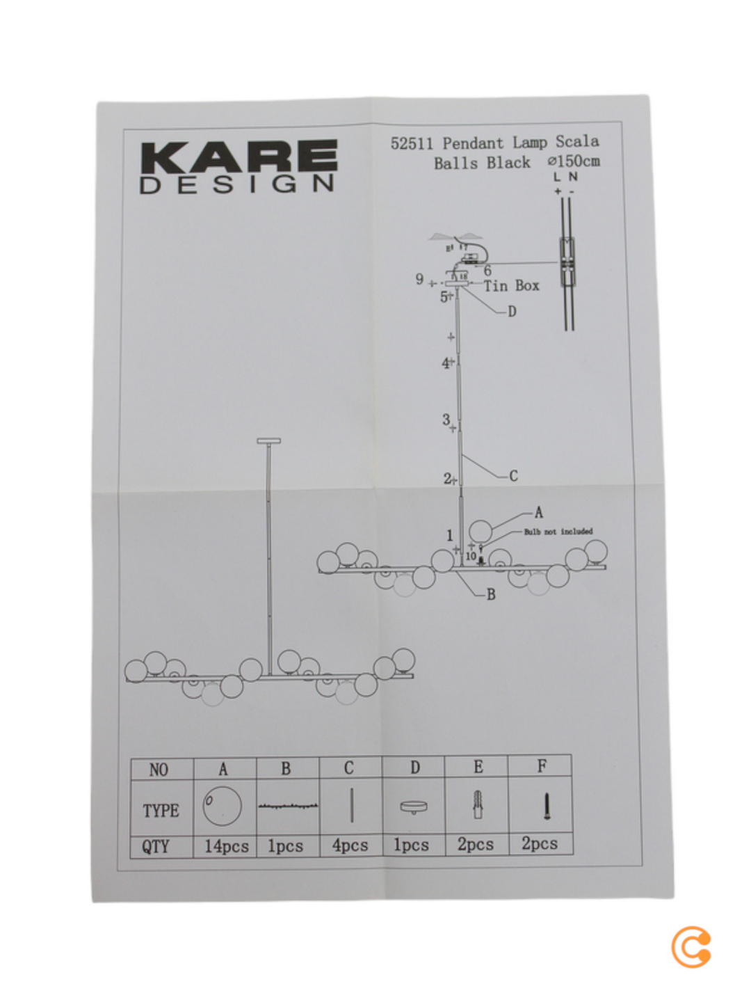 KARE Scala Balls Hängeleuchte Hängelampe Deckenleuchte Lampe SIEHE TEXT/FOTO127