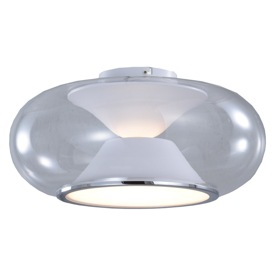 Lucande Led Deckenleuchte Orasa Glas Weiß/Klar ø 43 Cm Deckenlampe Lampe Leuchte B-Ware