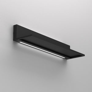 B-Ware Wandleuchte Shelf schwarz LED Wandlampe Stahl 60cm 2x3W warmweiß IP20 Leuchte