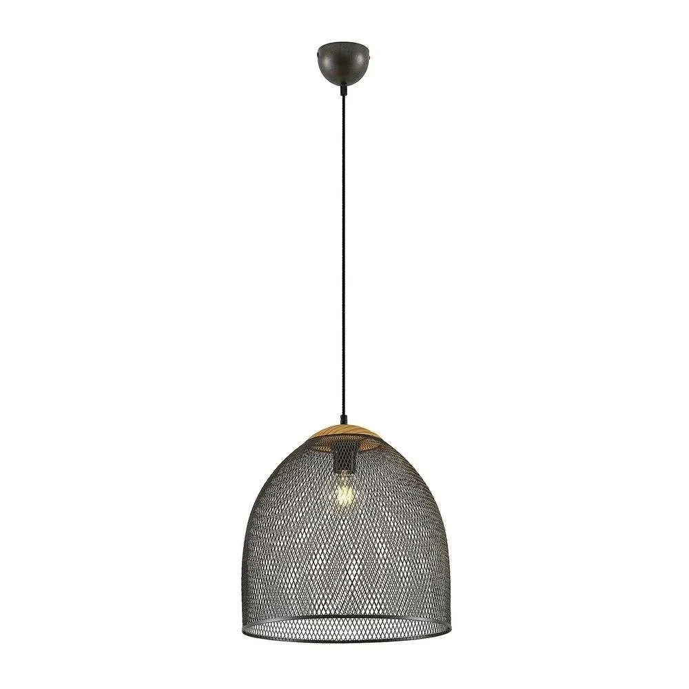 Lindby Monigo Pendelleuchte Nickel/Wood Hängelampe Deckenlampe Deckenleuchte