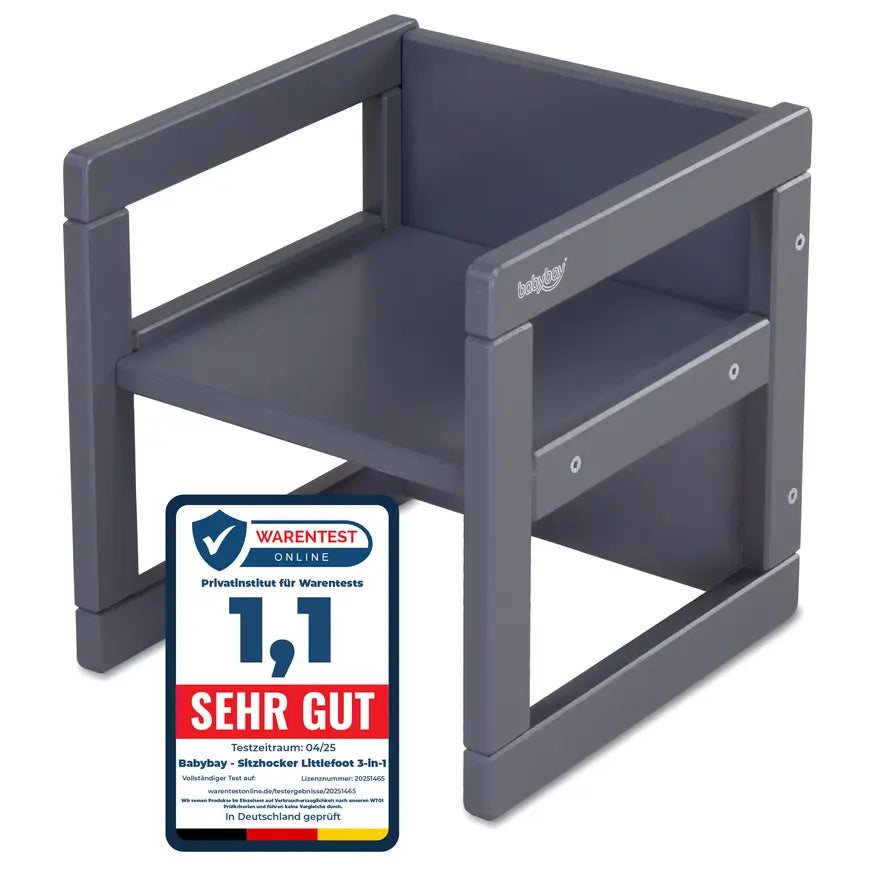 B-Ware Babybay Babycube Littlefoot Schieferg Motorik Hocker 2in1 Tisch Stuhl Kinder886 - 4262356534349