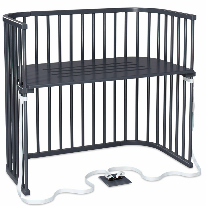 Babybay Beistellbett Boxspring Kinderbett Bett Gitterbett Xxl Schiefergrau B-Ware - 4260472557457