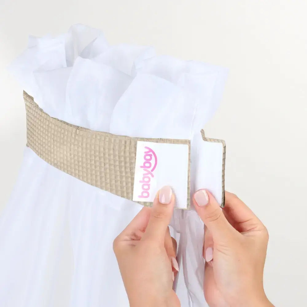 B-Ware Babybay Himmel Betthimmel Waffelpiqué Band Babybett Passend Bis 96 Cm Sand - 4262356533649