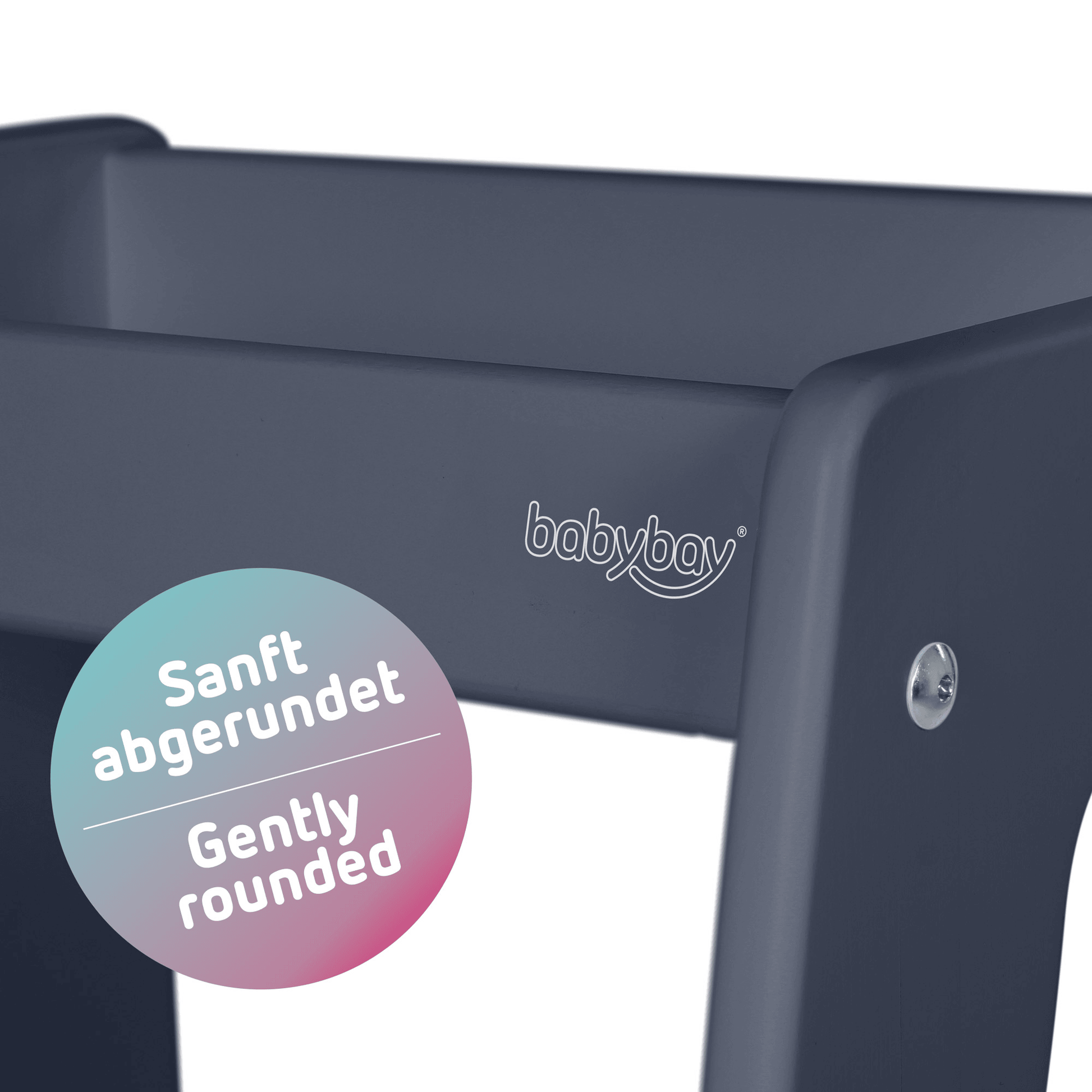 babybay Lernturm Tritthocker Littlefoot grau Kinderstuhl Buche höhenverstellbar - 4262356532390