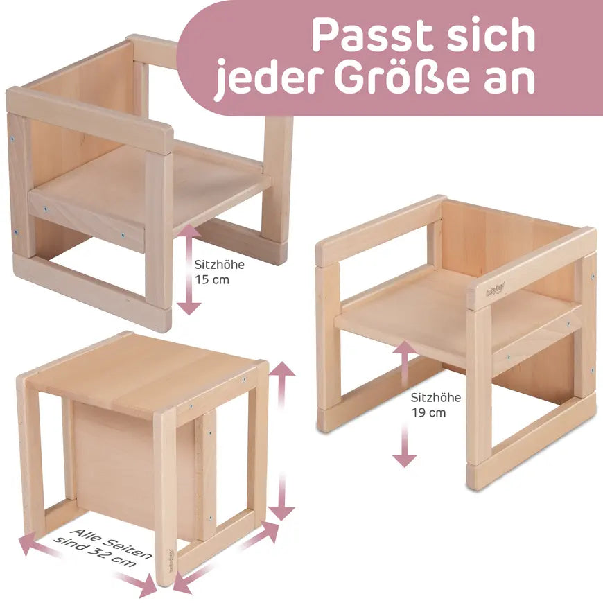 B-Ware Babybay Littlefoot Babycube Beistellbett Babybett Natur Holz Kinderbett - 4262356534325