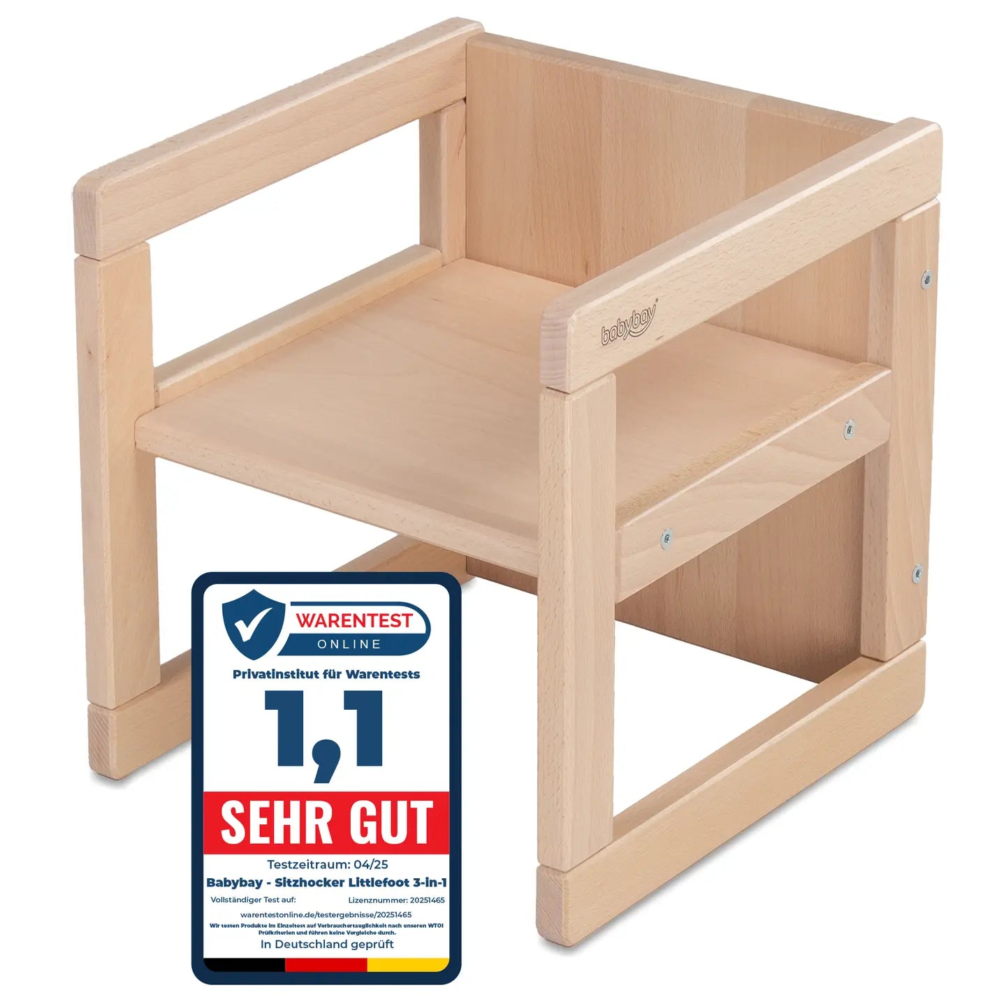 B-Ware Babybay Littlefoot Babycube Beistellbett Babybett Natur Holz Kinderbett - 4262356534325