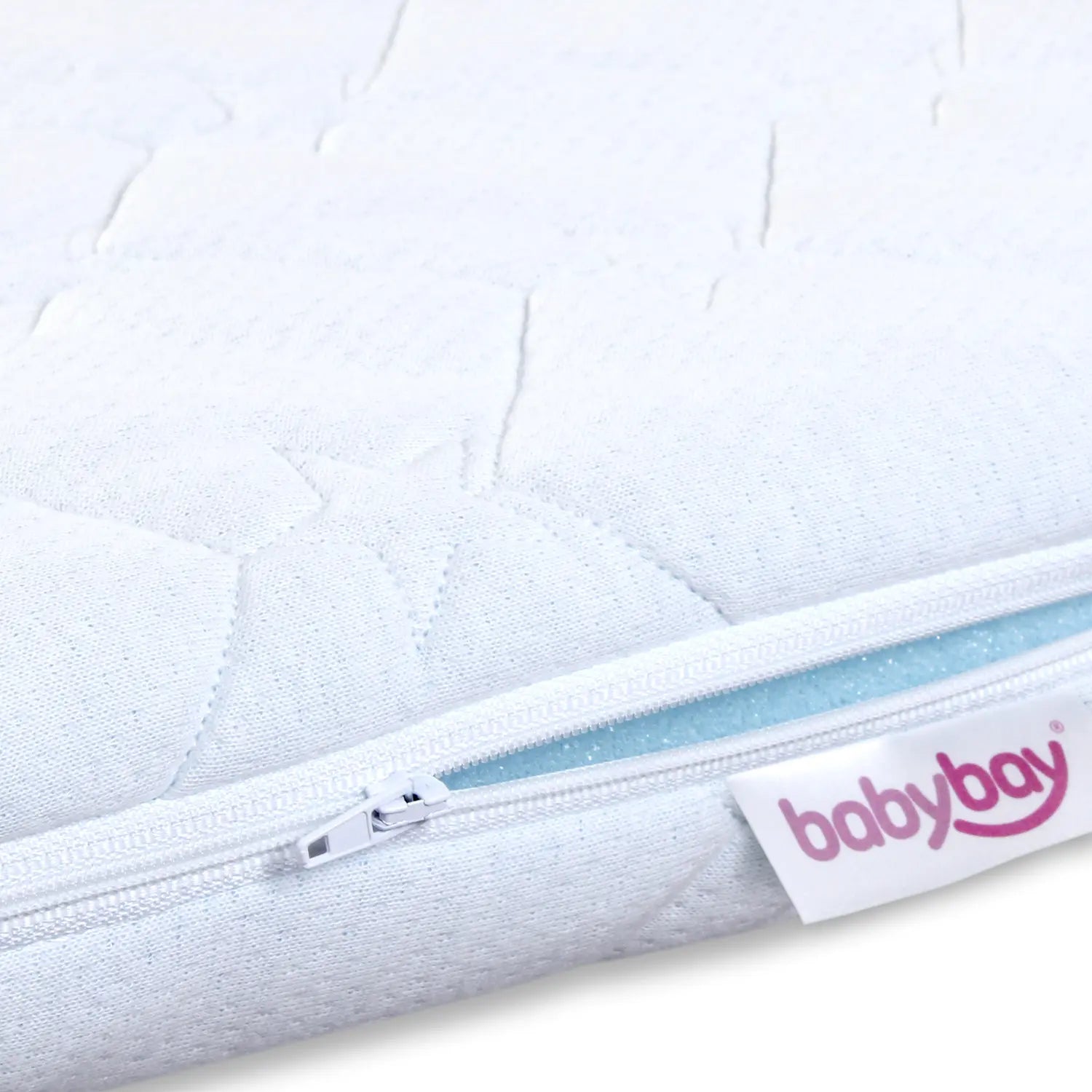 B-Ware Babybay Matratze Babymatratze Medi Tex 3 D Mesh Original Beistellbett Weiß Blau - 4262356532413