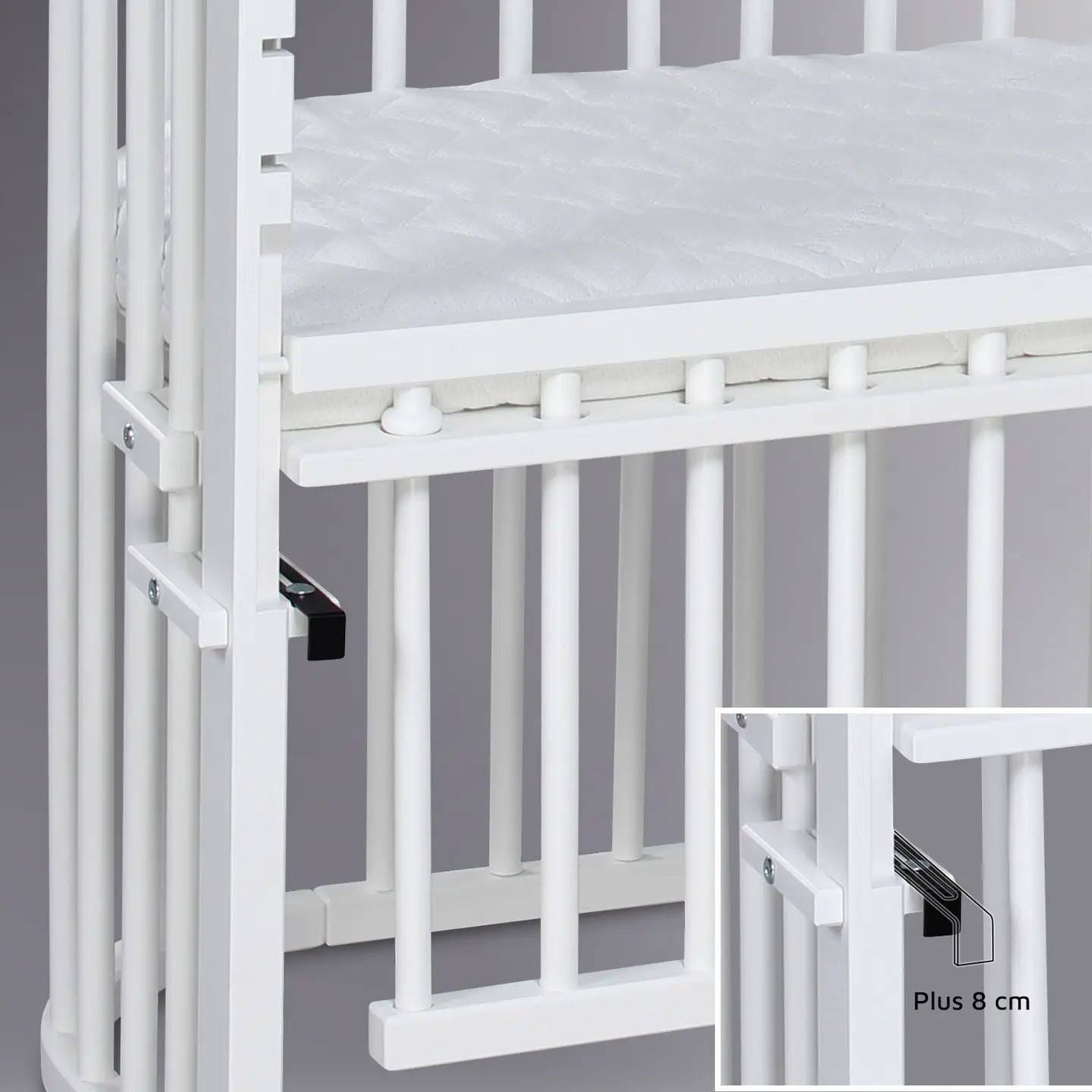 B-Ware Babybay Beistellbett Kinderbett Maxi Comfort Plus Weiß Großes Liegefläche Twins - 2000578977702