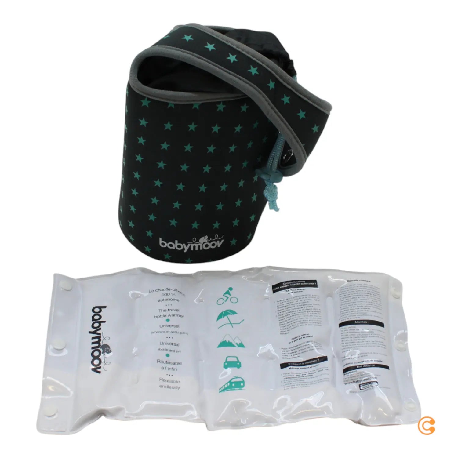 Babymoov   Reisefalschenwärmer, Grau/Schwarz Siehe Text/Foto B-Ware - 3661276013841