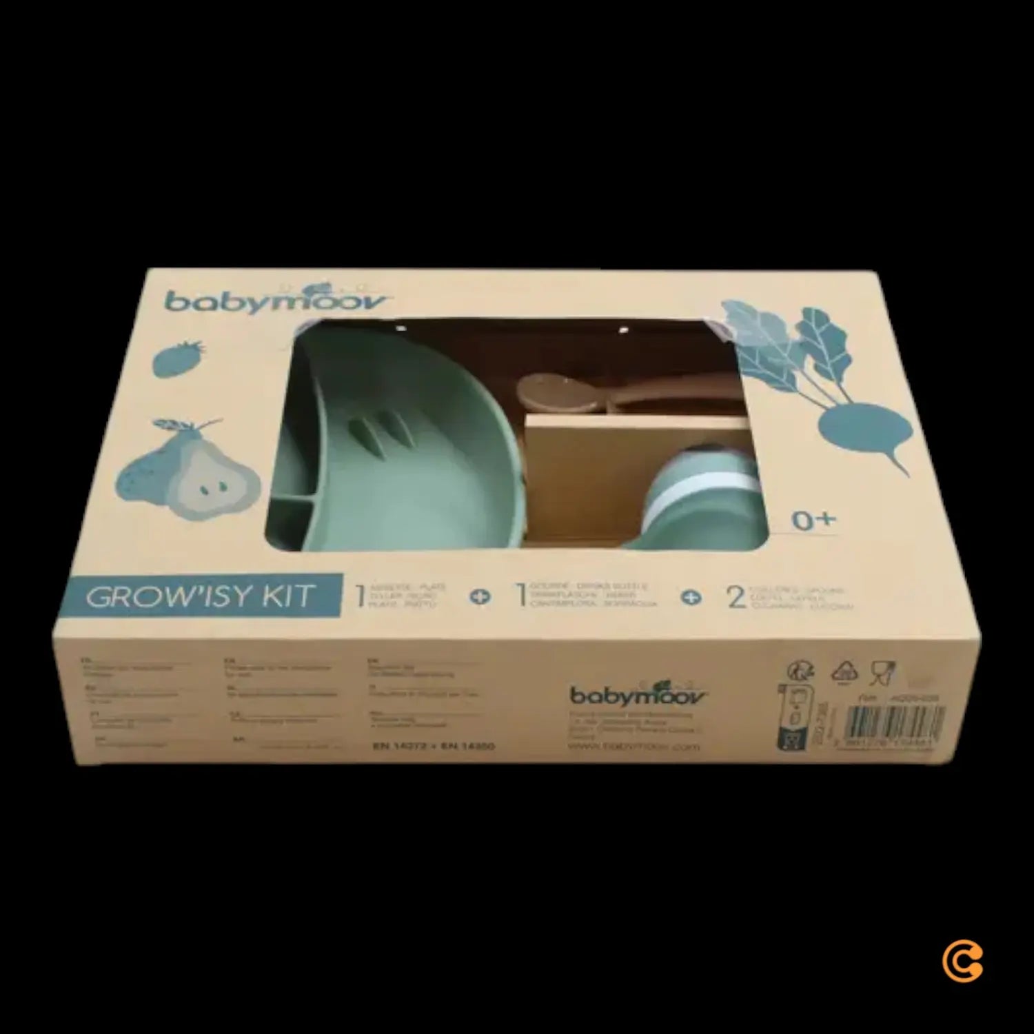 B-Ware Babymoov Geschirrset Set Babygeschirr 4 Teilig Kindergeschirr Growisy Grün - 3661276174481