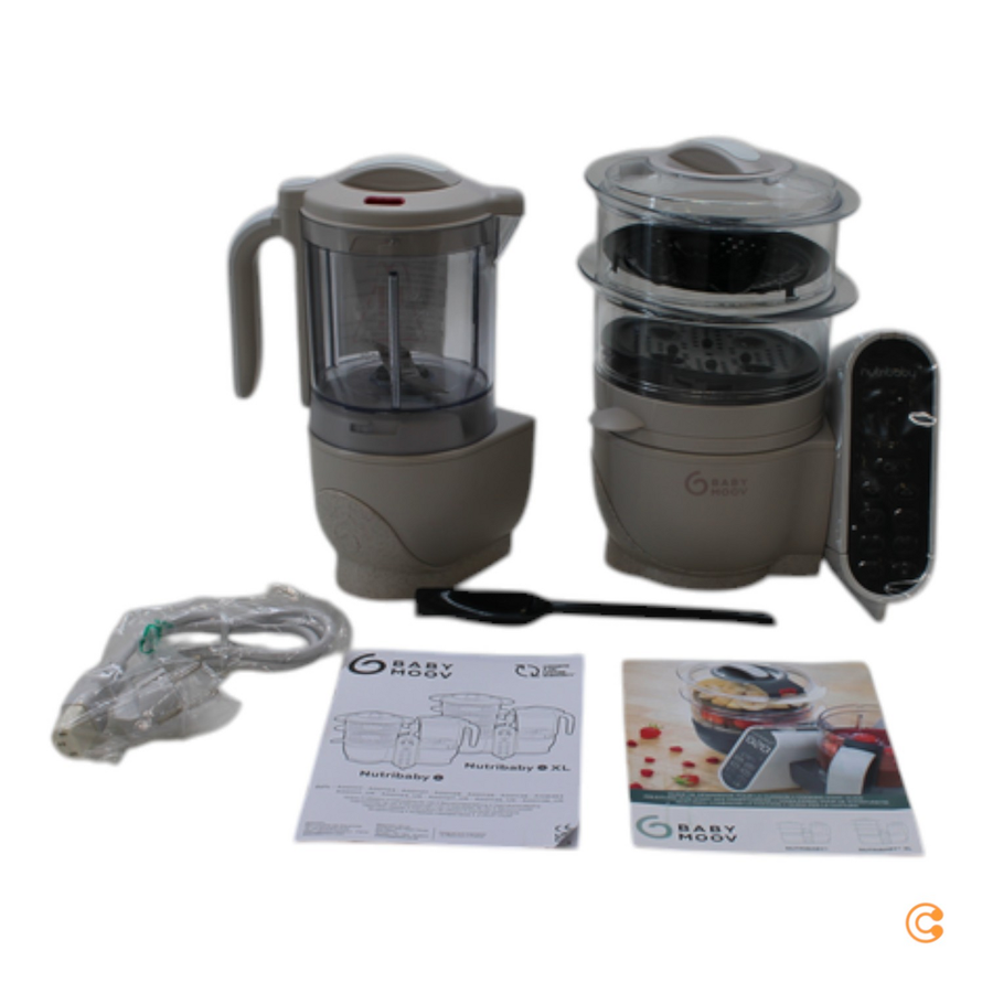 Babymoov Nutribaby + Mineral Dampfgarer Babykost Nahrung 6 In 1 Funktionen Beige B-Ware - 3661276179820